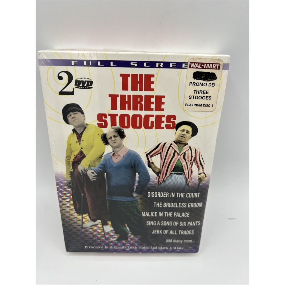 The Three Stooges 2-Disc DVD Box Set (2003, Platinum Disc Corp) BRAND NEW SEALED